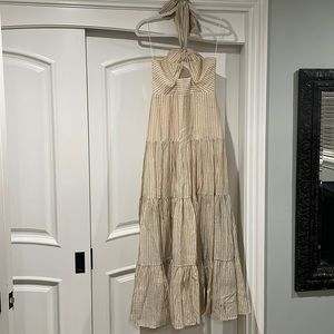 Significant other haulter clasp open back dress